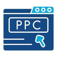 icono de dos colores de glifo ppc vector