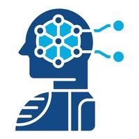 Machine Learning Glyph Two Color Icon vector