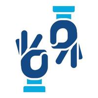 Sign Language Glyph Two Color Icon vector