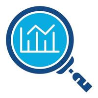 Market Research Glyph Two Color Icon vector