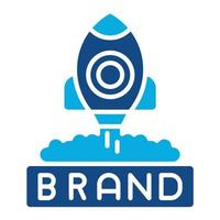 Brand Launch Glyph Two Color Icon vector