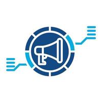 Data Segmentation Glyph Two Color Icon vector
