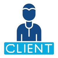 Clients Glyph Two Color Icon vector