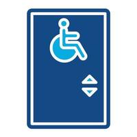 Wheelchair Lift Glyph Two Color Icon vector