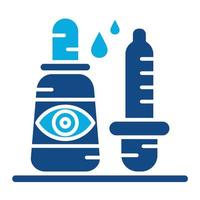 Artificial Tears Glyph Two Color Icon vector