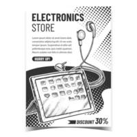 Electronics Store Promo Advertising Poster Vector