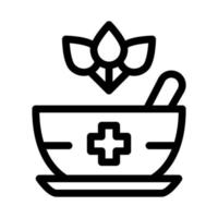 medical treatment bowl icon vector outline illustration