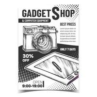 Gadget Shop Creative Advertising Poster Vector