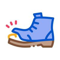 homeless torn boot icon vector outline illustration