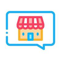 shop in quote frame icon vector outline illustration