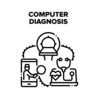 Computer Medical Diagnosis Vector Concept