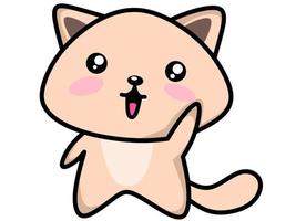 Cute cat character kawaii style