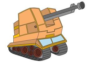 Tank coloring page vector