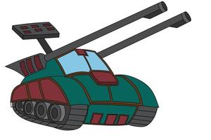 tanque para colorear vector