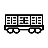 freight wagon line icon vector illustration