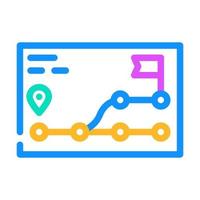 route scheme color icon vector illustration