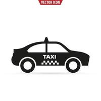 Taxi icon in trendy flat design. Car icon. Isolated vector illustration