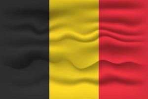 Waving flag of the country Belgium. Vector illustration.