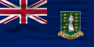 Waving flag of the country British Virgin Islands. Vector illustration.