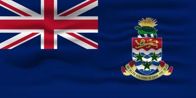 Waving flag of the country Cayman Islands. Vector illustration.