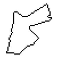 Pixel map of Jordan. Vector illustration.