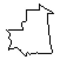 Pixel map of Mauritania. Vector illustration.