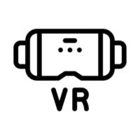 ilustración de contorno de vector de icono de gafas de realidad virtual