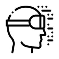 projecting reality through special glasses icon vector outline illustration