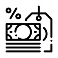 interest is money icon vector outline illustration