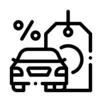 car purchase at interest icon vector outline illustration