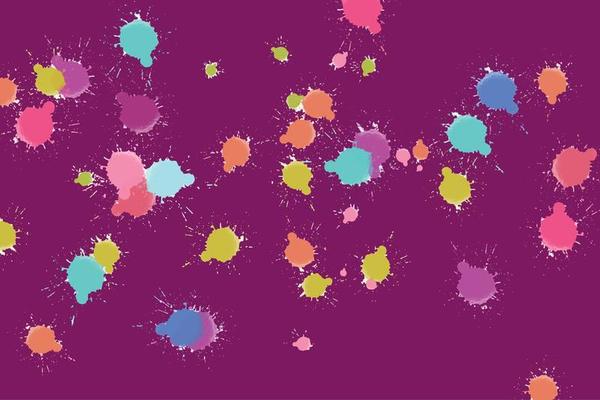 Watercolor splashes. Spot of paint. Colors grunge texture. Splatter of rainbow paint for your design.