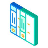 folders with documentation stationery isometric icon vector illustration