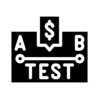 a-b test glyph icon vector illustration sign