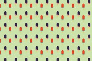 Ice cream pattern decoration with tasty popsicles on a light green background. Seamless popsicle pattern vector for wrapping paper, book cover, and wallpaper. Endless ice cream pattern texture design.