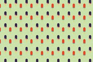 Ice cream pattern decoration with tasty popsicles on a light green background. Seamless popsicle pattern vector for wrapping paper, book cover, and wallpaper. Endless ice cream pattern texture design.