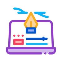 computer maker movie settings icon vector outline illustration