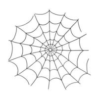 garabato de icono de vector de telaraña de telaraña.