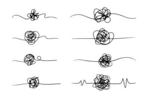 hand drawn of tangle scrawl sketch. Abstract scribble, Vector illustration.