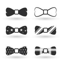 Set of isolated icons on a theme bow tie vector