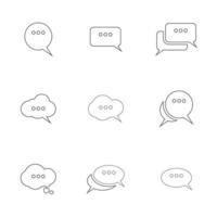 Set of isolated icons on a theme speech bubbles vector