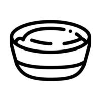 queso líquido en un tazón icono vector ilustración de contorno