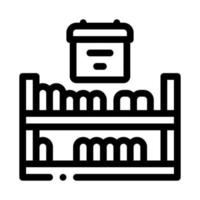 cheese shelf counter icon vector outline illustration