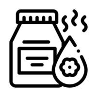 floral elixir bottle icon vector outline illustration