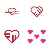 creative heart logo and symbol design vector template