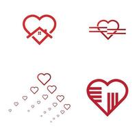 creative heart logo and symbol design vector template