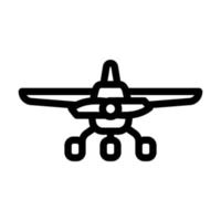 aircraft plane line icon vector illustration