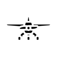 aircraft plane glyph icon vector illustration