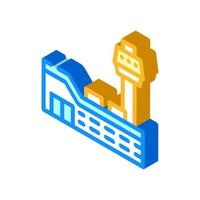airport building isometric icon vector illustration