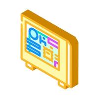 computer system isometric icon vector illustration