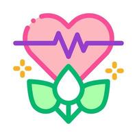 plant for restoration of heart icon vector outline illustration